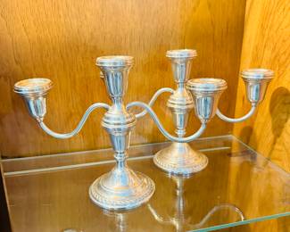 Sterling Candelabra Pair