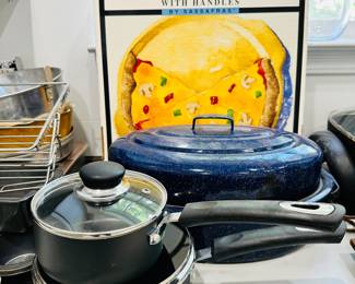 Pots and Pans, Roaster and Pizza Stone