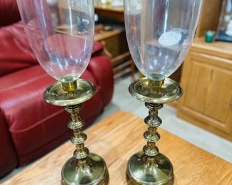 Large Brass Candle Sticks