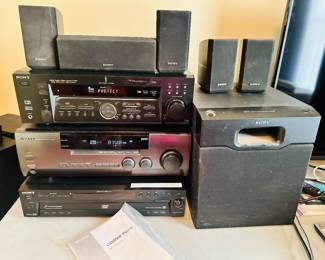 Sony Surround Sound System (7pc.), Kenwood Receiver, Sony DVD Player