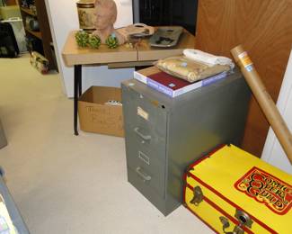 File cabinet and travel bags