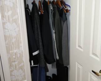 Closet of coats, a nice vacuum cleaner, and as always, hangers are always free