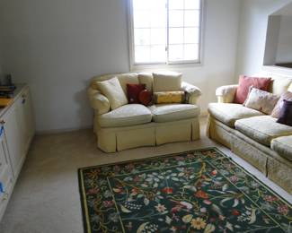 Colorful area rug as well