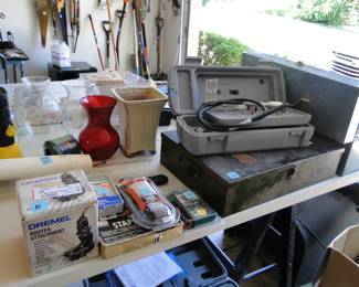 Great assortment of various items in the garage