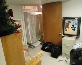 Fans, suitcases, filing cabinet, and more