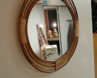 Rattan mirror