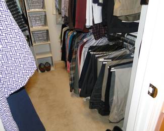 This large closet is just brimming with clothing