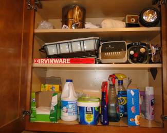 Of course we will have plenty of cleaning supplies, and more too. We just have not got around to organizing quite yet
