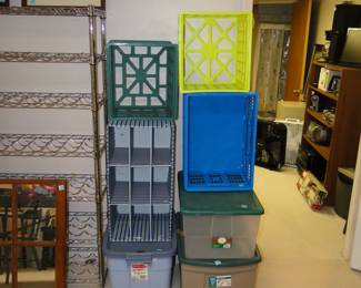 Storage crates and storage bins