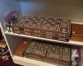 Fine Marquetry Game Boxes/Boards