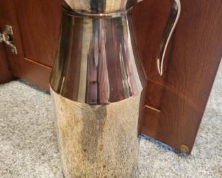 Chrome Coffee Thermos With A Glass Inside 