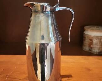 Chrome Thermos With A Glass Inside 