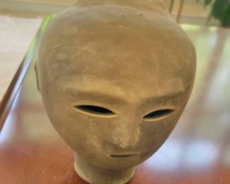 Vintage Haniwa Clay Idol Head 