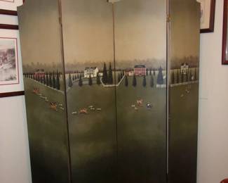 FOX HUNT Room Divider Screen