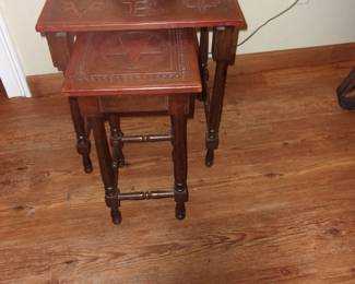 Stack Tables w/Western Design on Top