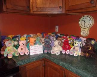 Complete Collection of 50 State TY BEANIES w/State Quarter in Each , Bonus SACAGAWEA Beanie w/Gold Dollar