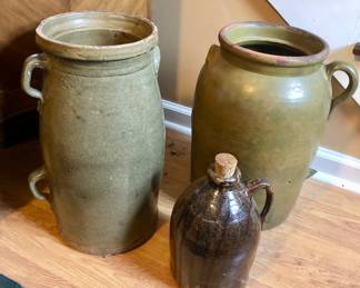 Double handle butter churns