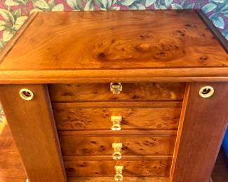 Italian Agresti burlwood jewelry box 