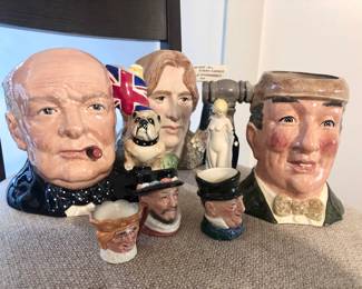 Winston Churchill and other limited edition Royal Doulton Toby mugs