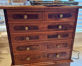 Vintage Custom, hand made real wood jewelry and accessories small cabinet or side table