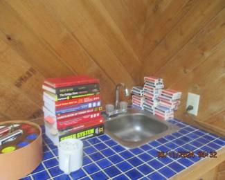 Poker books, chips and cards