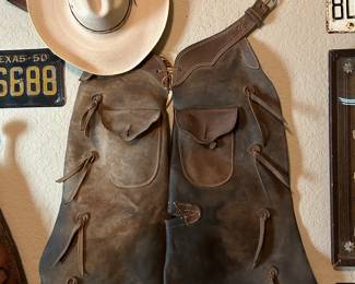 Vintage Leather Batwing Chaps