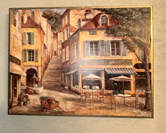 Cafe De La Place Wall Art