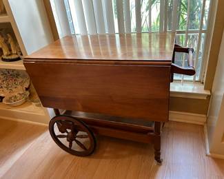 Vintage wooden bar cart