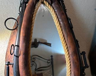 Antique Horse Collar With Mirror (Two Available)
