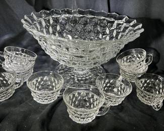 Fostoria American Punch Bowl Set