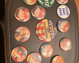 Bozo Show Pins buttons