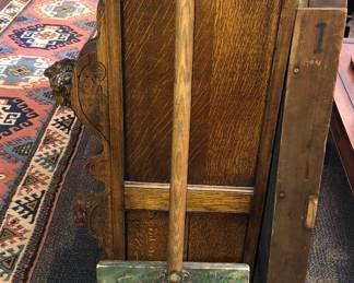 Painted folk art primitive wooden shovel