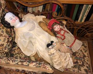Antique china and porcelain dolls
