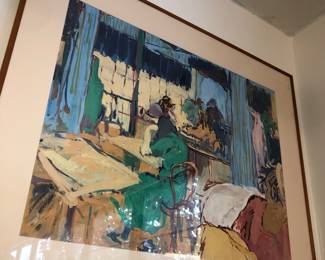 Painting Cafe scene very large 