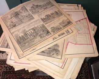 1874 Cuyahoga County atlas Cleveland prints 