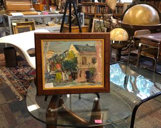 New Orleans French Quarter oil on canvas by 