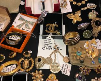 A collection of vintage contemporary designer jewelry. 