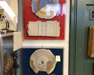 To Bullseye or  target mixed media art works under plexiglass by Francis Myers