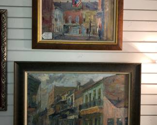 Charles Whitfield Richards, New Orleans French Quarter, oil on canvas 
