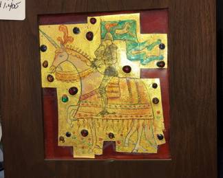 Edris Eckhardt Art glass panel mounted on light box 1979