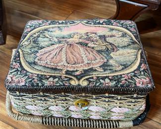 Vintage sewing basket