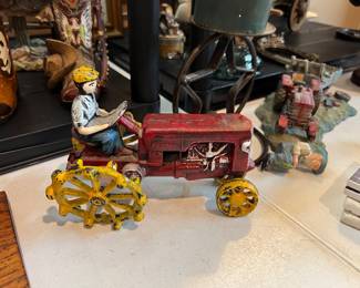 Antique toy tractor