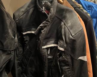 2 motorcycle jackets.