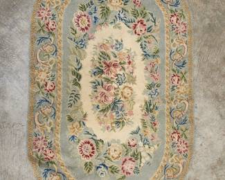 Genuine Village Square Needle Point Rug, Handmade all wool pile, 3’ x 5’, Made in Japan. There is a second NP Rug 2' x 4'