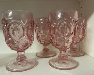 AMAZING LG Wright MOON & STAR 5 3/4 tall water goblets