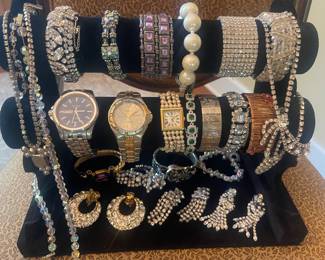 Sparkly costume jewelry