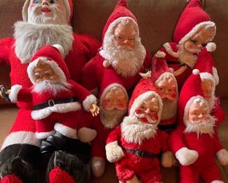 Celluloid face Santa's- nice collection!