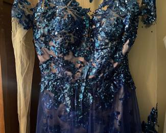 Amazing deep blue gown