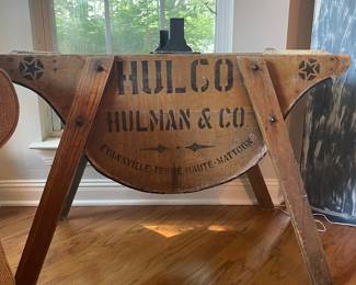 Antique Hulman & CO wooden primitive washer