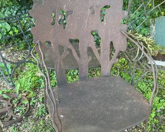 Unique metal art lawn chairs